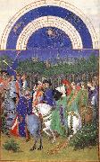 LIMBOURG brothers Les trs riches heures du Duc de Berry: Mai (May) g oil painting artist